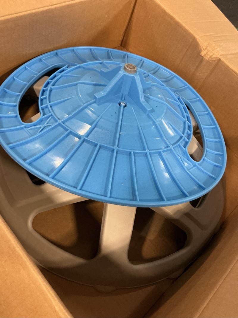 Condition photo showing As Is for kids sensory swivel chair - spinning seat with safety handle & non-slip base, balance & coordination training toy for children ages 3-12, indoor outdoor play chair