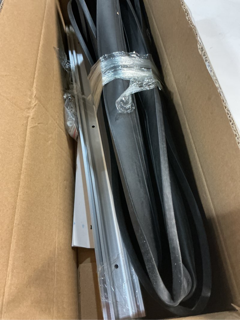 Condition photo showing Good Condition for 8 FT Garage Door Seals Bottom Rubber, Heavy Duty U+O Ring Garage Door Bottom Seal with Aluminium Track Retainer Kit, Universal Garage Door Weather Stripping for Home Garage Protection