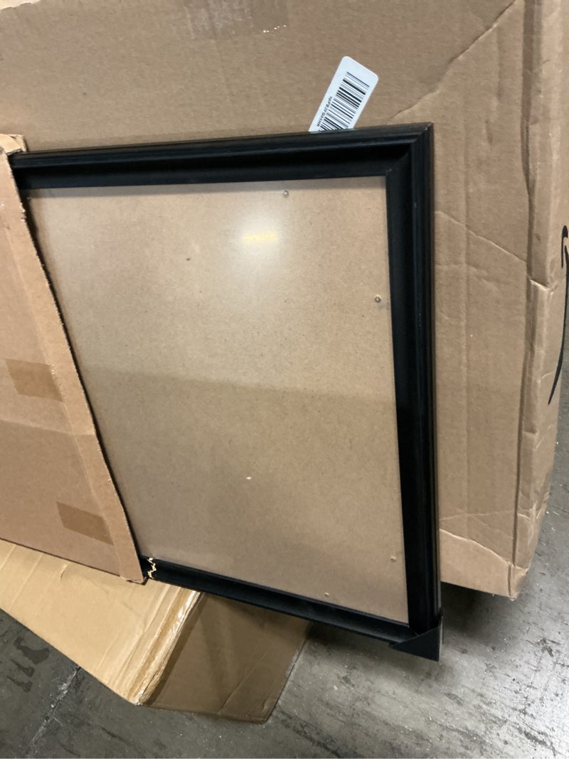 Condition photo showing As Is for 17x25 inch picture frame solid wood black,suitable for panoramic photo frame, posters,painting,group photo,puzzle (a23b1725)