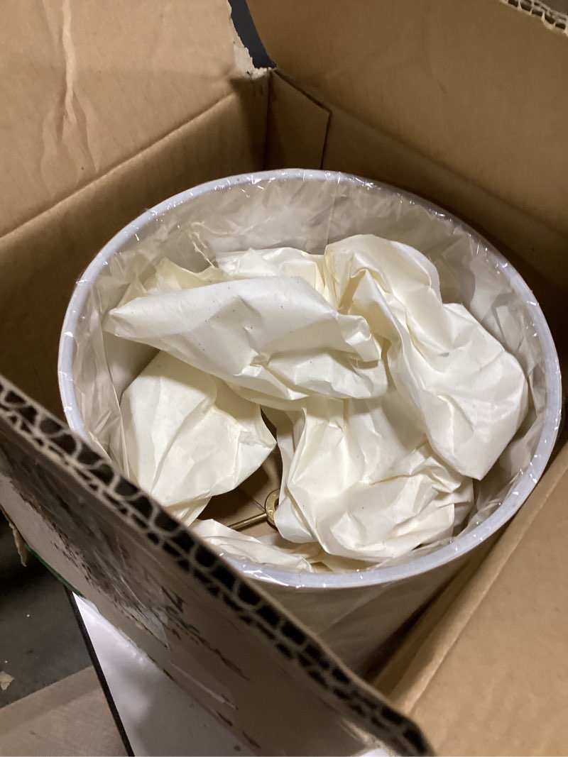 Condition photo showing Good Condition for Aspen Creative 31052A Transitional Drum (Cylinder) Shaped Spider Construction Lamp Shade in Beige, 8" Wide (8" x 8" x 8") Off White.