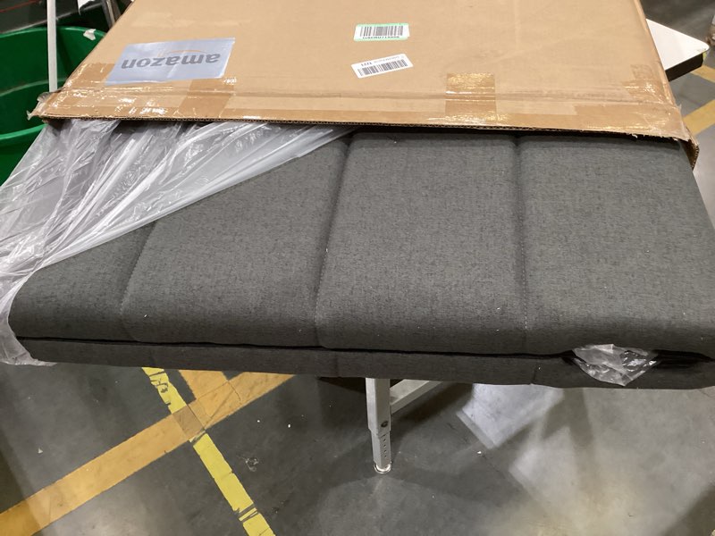 Condition photo showing Good Condition for befurtori queen size headboard only, linen wall mounted headboard queen/full size for adjustable bed, modern vertical channel design with curved tufted upholstered head board, dark gray linen dark gray-queen queen/full