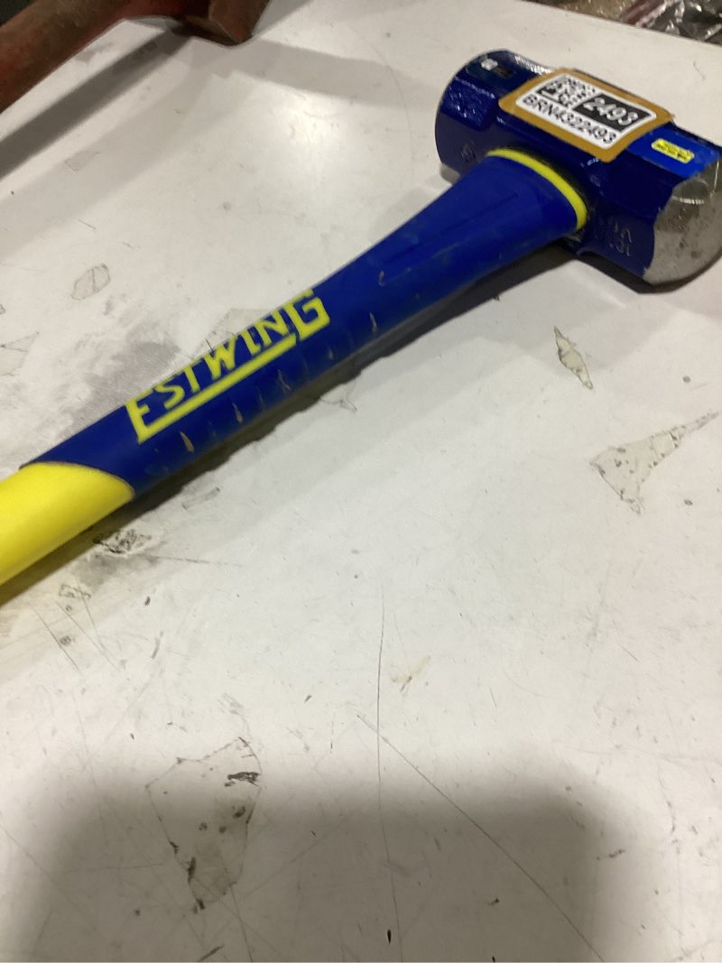 Condition photo showing Good Condition for estwing 10-lb polished face steel head fiberglass sledge hammer