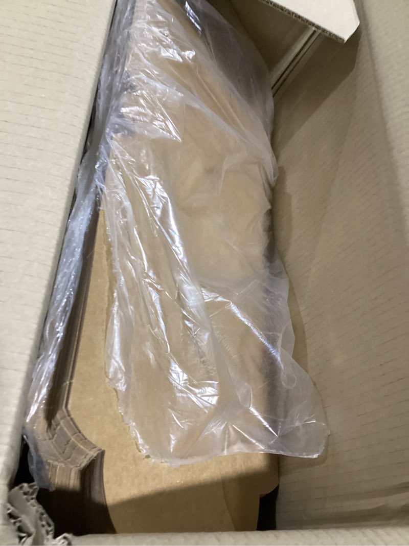 Condition photo showing As Is for southern champion tray 1401 clay coated kraft paperboard white pizza box, 8" length x 8" width x 1-1/2 height (case of 100) 8" length x 8" width x 1-1/2" height