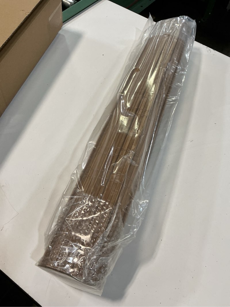 Condition photo showing Good Condition for lazblinds no tools no drill cordless bamboo roman shades, light filtering window treatment, roll up bamboo blinds for window 26'' w x 64'' h, tuscan b tuscan b 26'' w x 64'' h