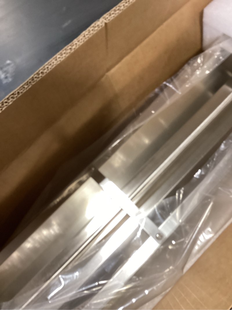 Condition photo showing New/Like New for 48-inch food heat lamp - 1350w commercial food warmer lamp overhead stainless steel catering heat lamps electric strip heater for restaurant buffet parties kitchen, silver 115v silver 48 inch