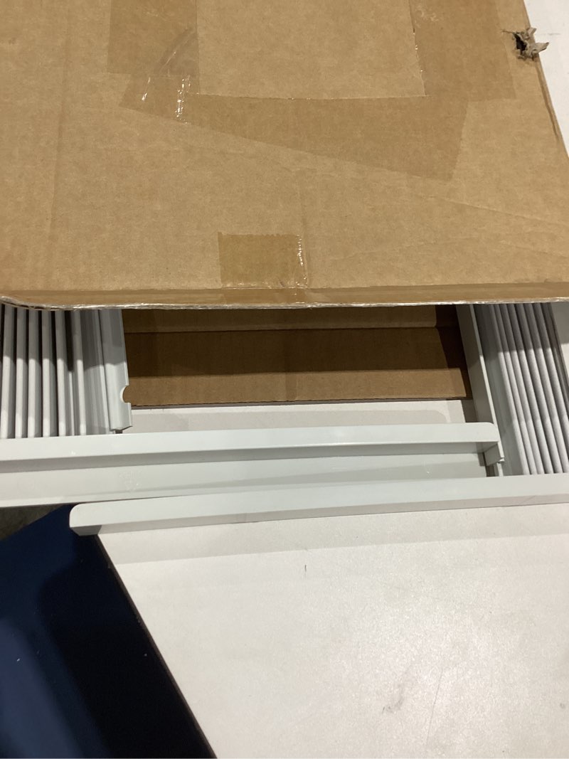 Condition photo showing As Is for lbg products window air conditioner side panel and frame set,ac accordion filler kit,fits most 8000btu window air conditioners,ac side panels frame kit
