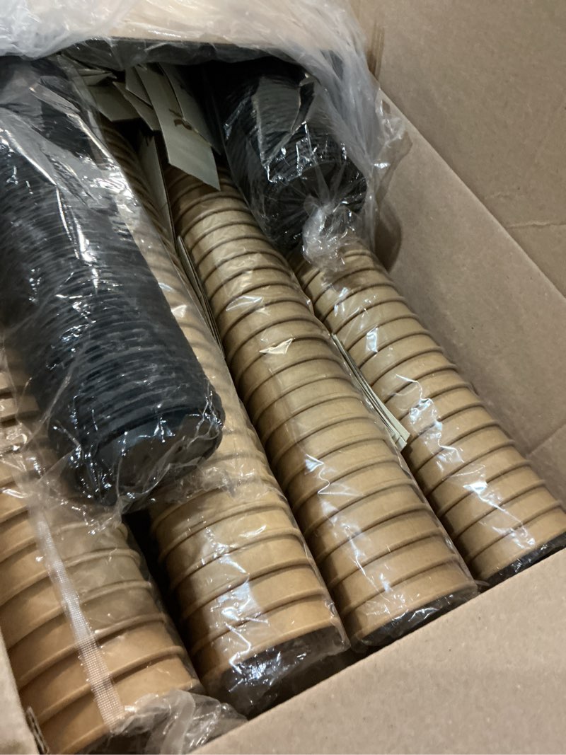 Condition photo showing Good Condition for 16oz disposable paper cups with lids & sleeves – hot & cold drink cups for coffee, tea & other drinks, 100 pack (kraft paper text)