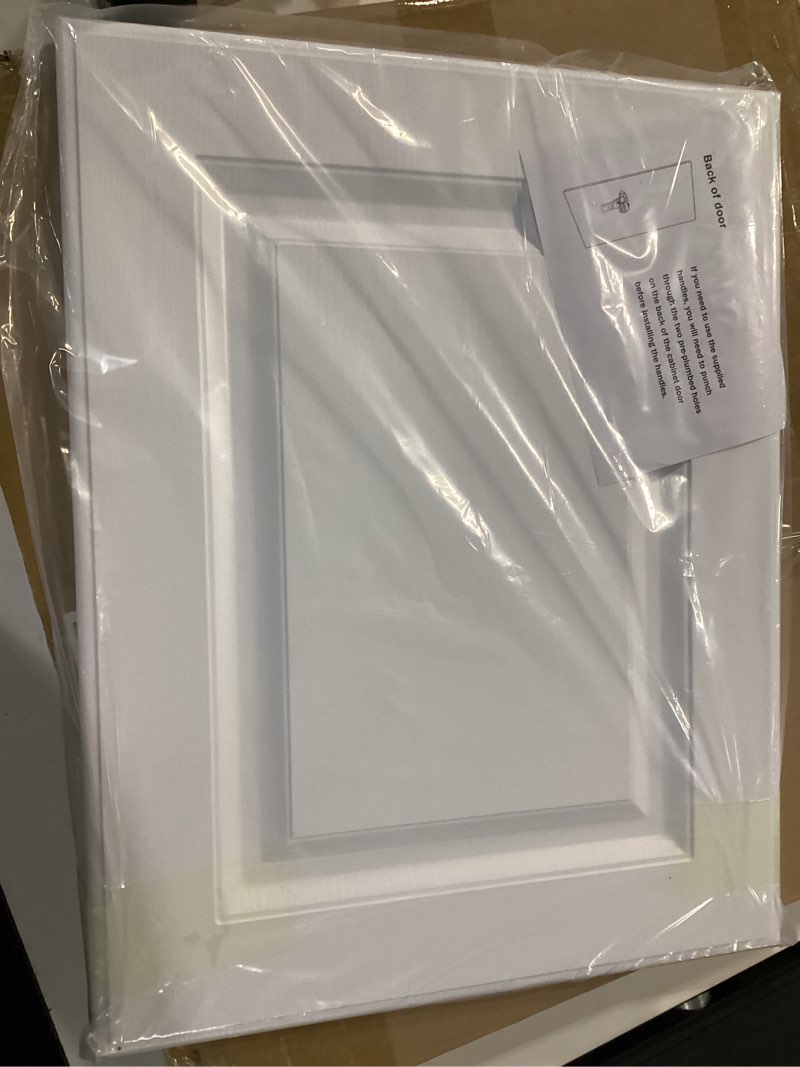 Condition photo showing New/Like New for built-in cabinetry door frame type door white texture(22.5in.h x 17.75in.w) | premium materials,replacement cabinet door for home,office,school and 0ther scenarios,can be directly installed and used