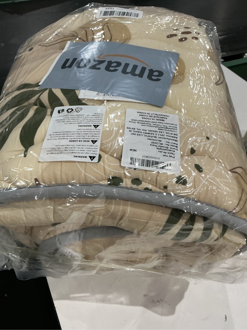 Condition photo showing Good Condition for blissful diary baby play mats for floor, 71x59 inch extra thicker & large soft cushioning foam playmats for babies and toddlers, foldable washable baby crawling mat for playpen, earth tones design earth tones 71" x 59"
