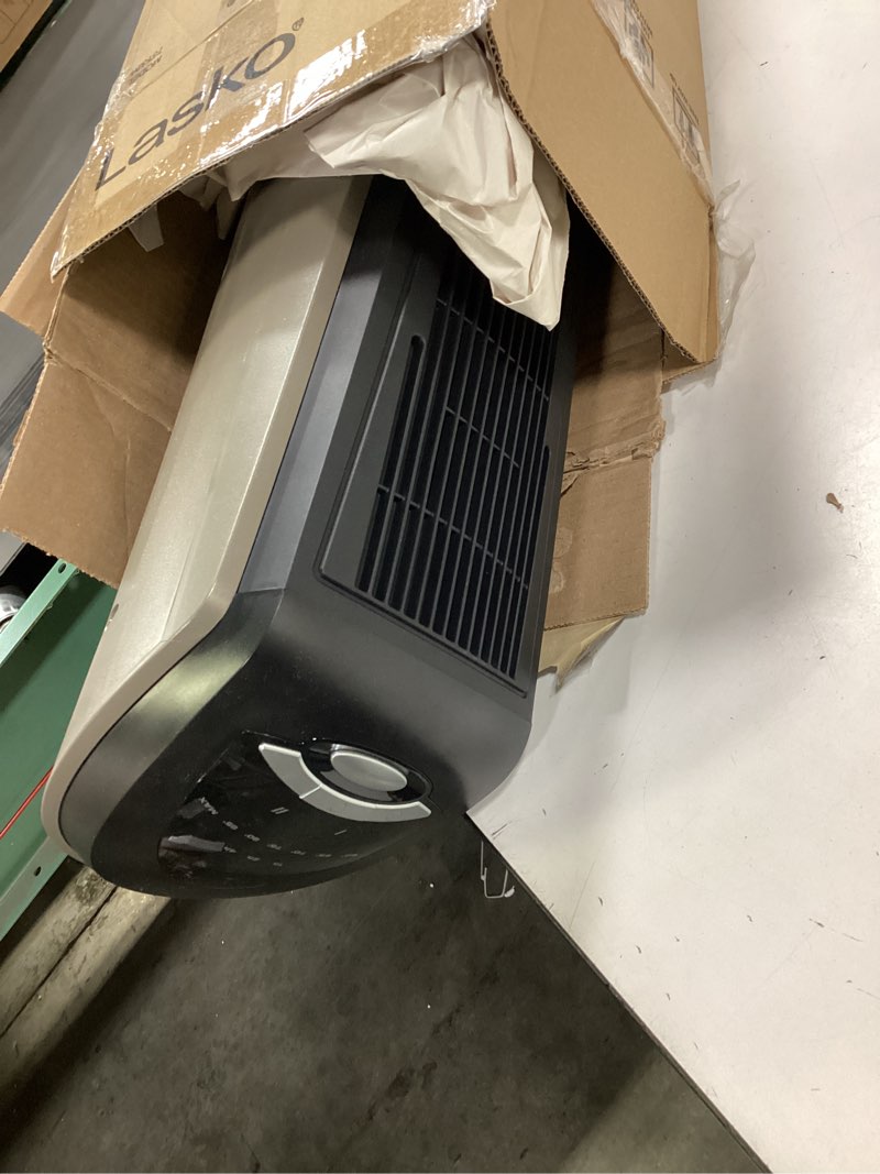 Condition photo showing New/Like New for Lasko 1500W Ceramic Tower Space Heater with Remote, Thermostat, Timer & Widespread Oscillation, Portable Electric Heater for Indoor Use, Bedroom & Living Room, 751320