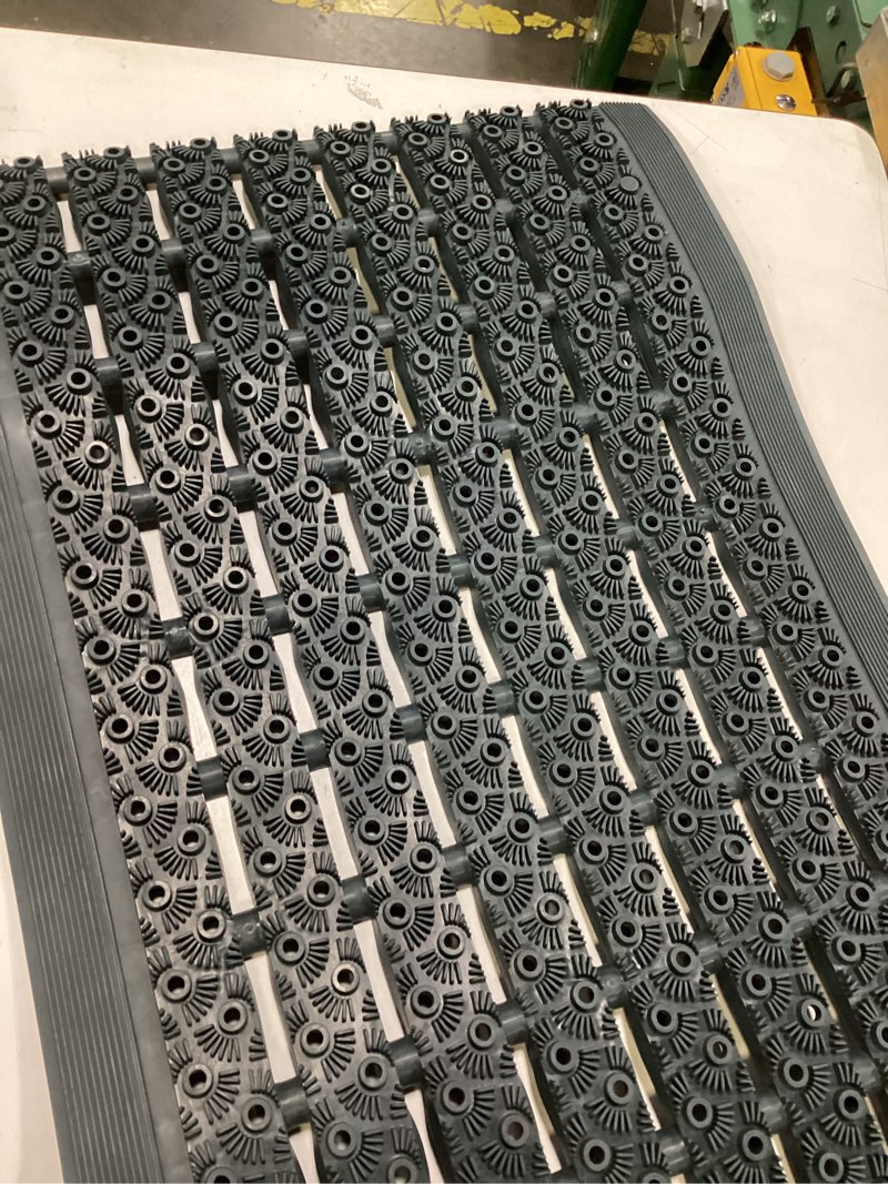 Condition photo showing Good Condition for gorilla grip patented bath tub shower mat, machine washable bathtub floor liner mats, suction cups and drain holes to keep tubs clean, soft on feet, bathroom essentials, 35x16 inch, clear navy 35" x 16" (rectangular) navy (translucent) 1