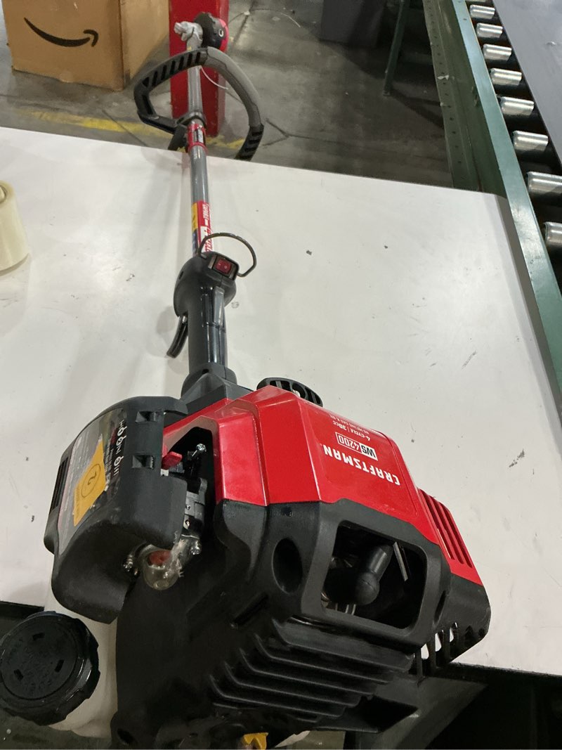Condition photo showing As Is for craftsman ws4200 30-cc 4-cycle 17-in straight shaft attachment capable gas string trimmer edger conversion capable