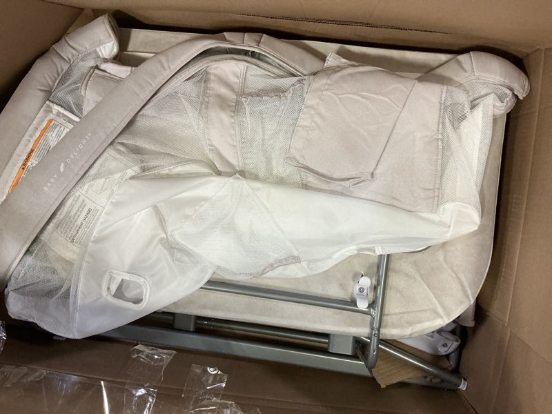 Condition photo showing As Is for Baby Delight Beside Me Dreamer Bassinet | Bedside Sleeper | 6-Position Height Adjustment | Driftwood Grey
