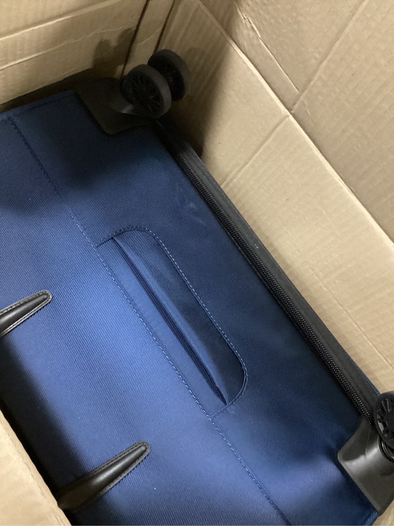 Condition photo showing Good Condition for DELSEY PARIS Sky Max 2.0 Softside Expandable Luggage with Spinner Wheels, Blue, Checked-Large, 28 Inch Checked-Large, 28 Inch Blue