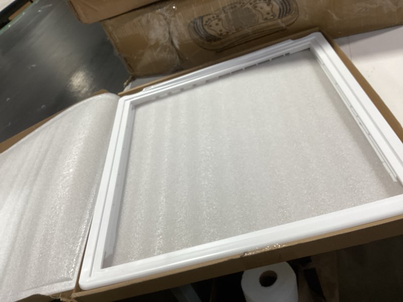 Condition photo showing Good Condition for upgrade 241969501 refrigerator shelf frame without glass compatible for frigi.daire 241969501/frigi.daire part 241969501 of ffss2615ts3, fgss2635tf1, ffss2615ts0-by miflus 241969501 shelf frame