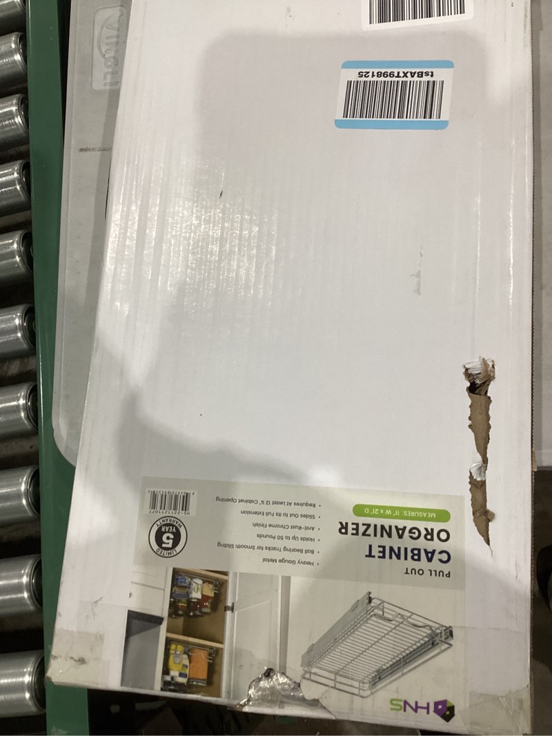 Condition photo showing Good Condition for HOLDN’ STORAGE Pull Out Cabinet Organizer, Heavy Duty Caddy w/Lifetime Limited Warranty -11”W x 21”D - Requires At Least 12-1/4” Cabinet Opening, Steel Metal Cabinet Drawers Slide Out, Chrome