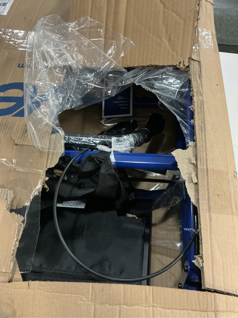 Condition photo showing Good Condition for Drive Medical R728BL Foldable Rollator Walker with Seat, Blue