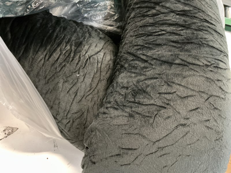 Condition photo showing Good Condition for HIPHOP PANDA U-Shaped Pregnancy Pillow for Sleeping - Full Body Maternity Support Pillow with Removable Cover - Comfort for Back, HIPS, Legs, Belly - 57 Inch for Pregnant Women, Black Black 57 IN - Flannel Cover