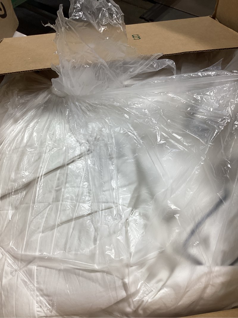 Condition photo showing New/Like New for pacific coast goose feather down fiber comforters king size, extra fluffy white duvet insert, ultra-soft, breathable, all season hotel luxury bedding comforters, 8 corner & center loops (106"x90")