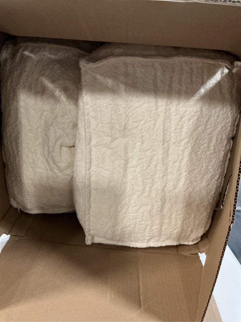 Condition photo showing Good Condition for ZICOTO Beautiful Boucle Pouf Ottoman and Foot Rest - Elevate Your Living Room Decor with Lightweight Comfort and Charm - A Round Modern Foam Filled Foot Stool Perfect to Rest Your Feet Beige