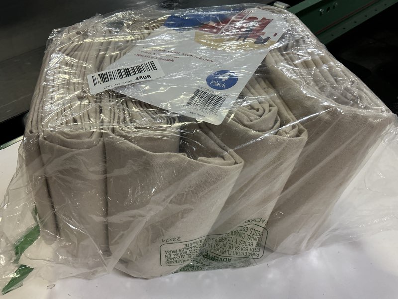 Condition photo showing New/Like New for REDIBLUE Canvas Drop Cloth for Painting - Washable, Durable, Highly Absorbent Seamless Cotton Fabric, Multipurpose Protection for Floor, Carpet, Furniture, Indoor, Outdoor Use, 8oz, 4x12ft (Pack of 4) 4 x 12 Feet (Pack of 4)
