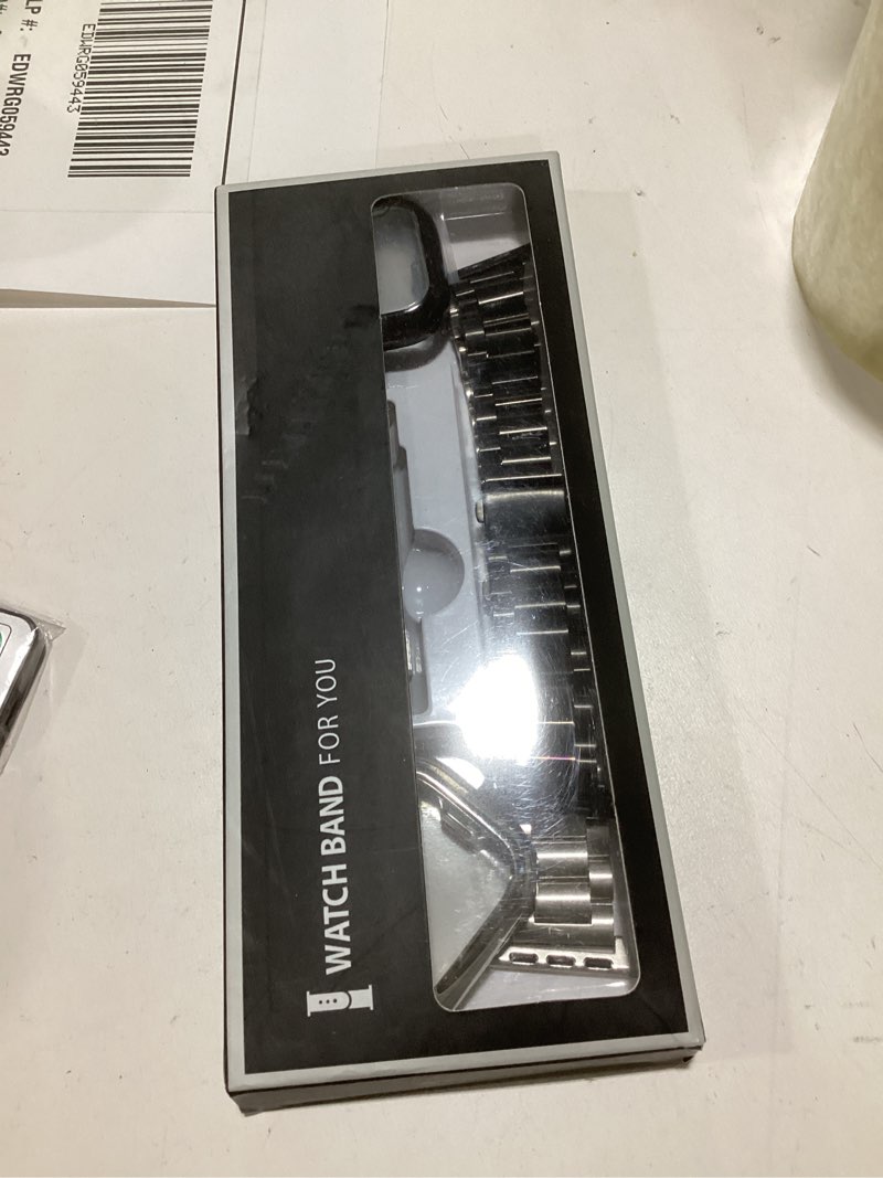 Condition photo showing Good Condition for Stainless Steel Band and Case Compatible With Apple Watch Iwatch Ultra Series 11 10 9 8 7 6 5 4 3 2 1 SE 49mm 45mm 46mm 44mm 42mm 41mm 40mm 38mm,Men Women Classic Classy Metal Business Black&Silver 46mm (Series 10/11/Hermès)