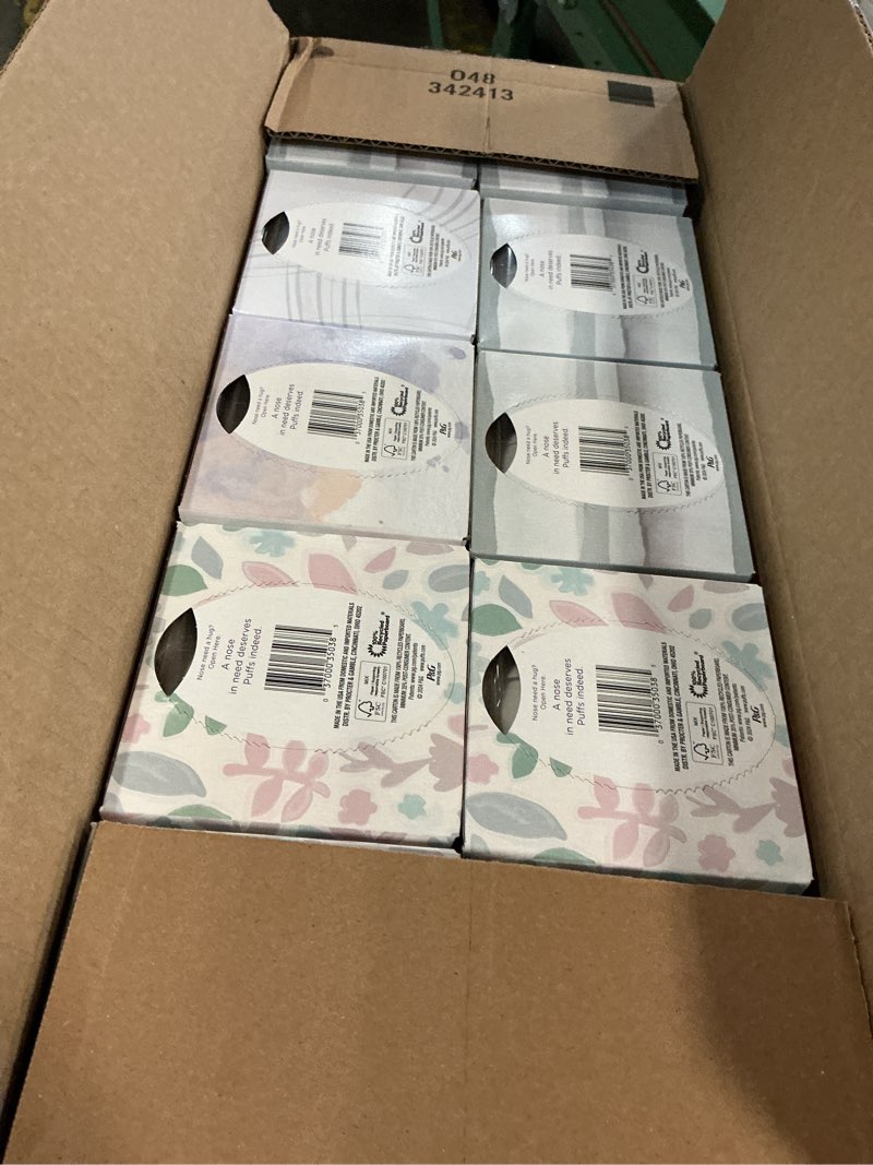Condition photo showing New/Like New for puffs ultra soft non-lotion tissues, 10 cubes, 56 tissues per box 56 count (pack of 10)