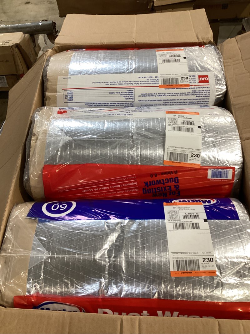 Condition photo showing Good Condition for 60 sq. ft. r-8 insulated duct wrap