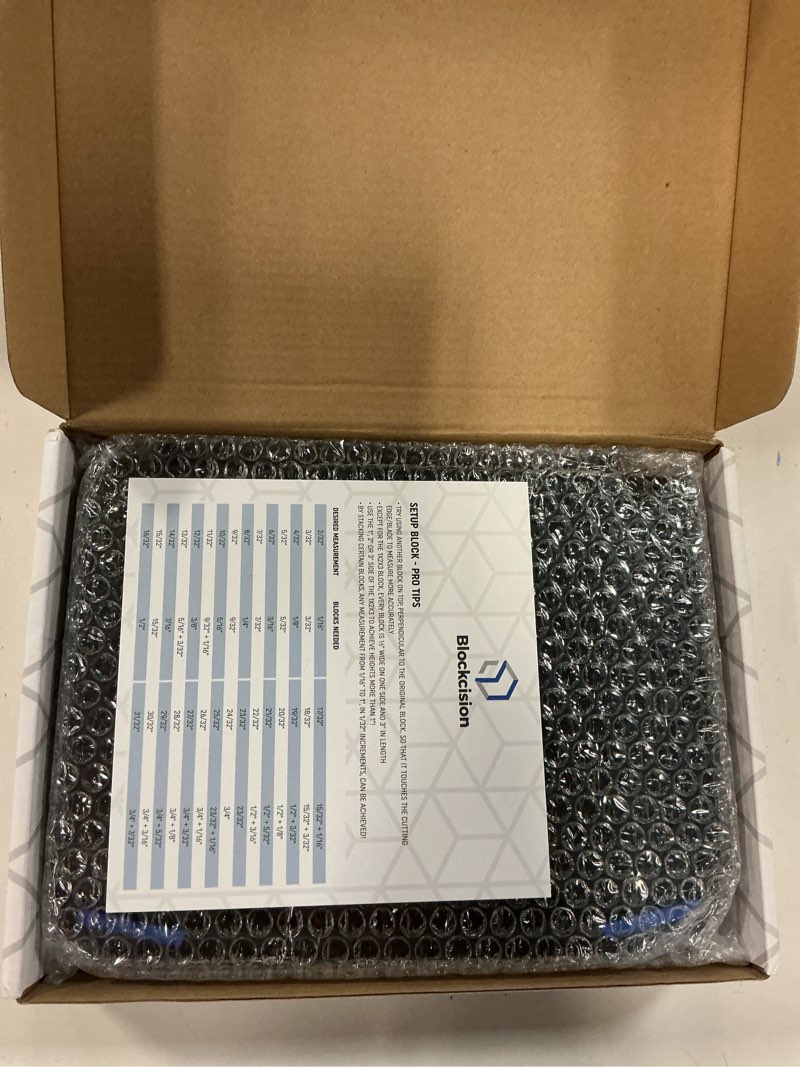 Condition photo showing New/Like New for blockcision setup blocks woodworking tools - 16 pcs height gauge block set with easy block, precision ruler-marked bars and case - aluminum setup bars for router and table saw accessories 16 pieces aluminum alloy deluxe
