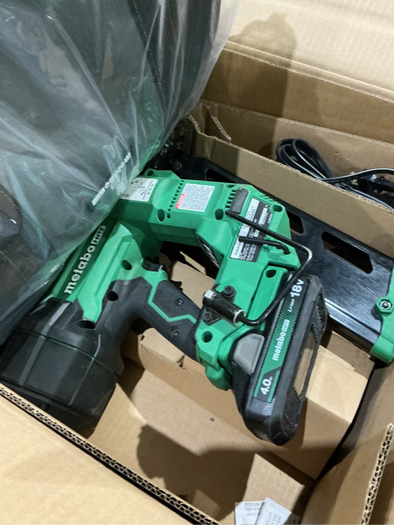 Condition photo showing As Is for metabo hpt multi-volt 3-1/2-in 21 -degree cordless roundhead framing nailer (battery included and charger included)
