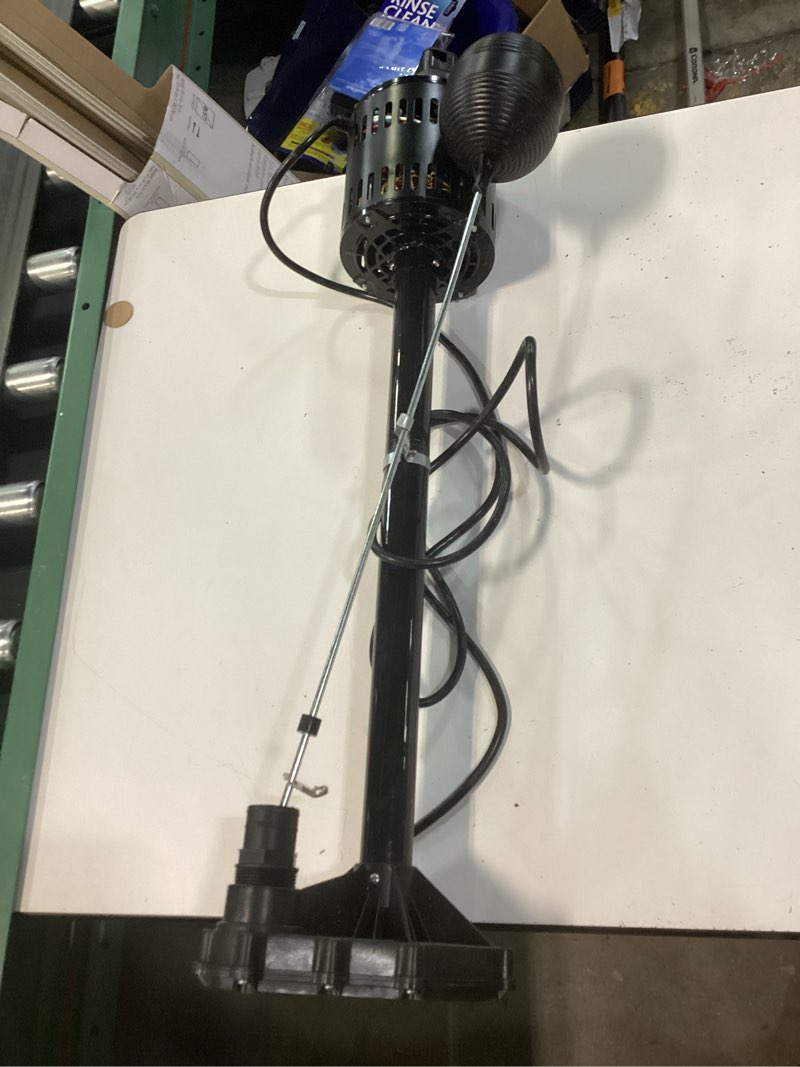 Condition photo showing As Is for utilitech 1/3-hp 115 -volt 58-gallon thermoplastic pedestal sump pump