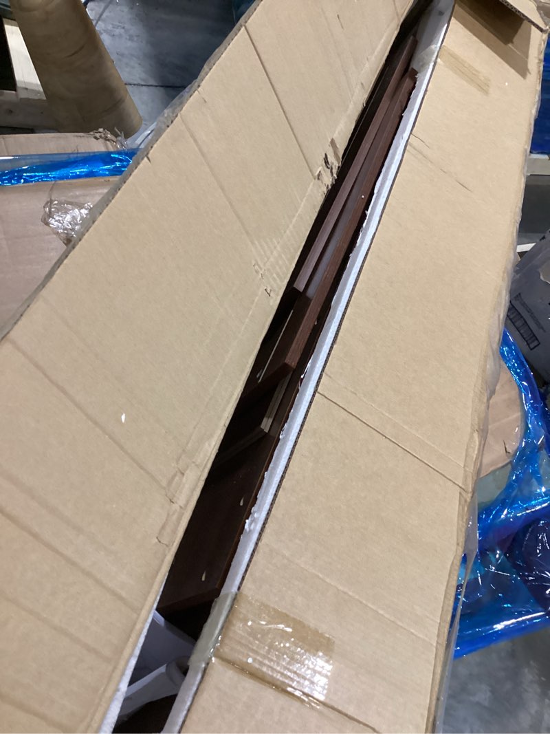 Condition photo showing As Is for 6 Drawer Dresser,47" Wide Mid Century Chest of Drawers,Wooden Bedroom Drawer Dresser with 6 Storage Drawers for Bedroom,Living Room,with Anti-Tipping Device,Dark Walnut1