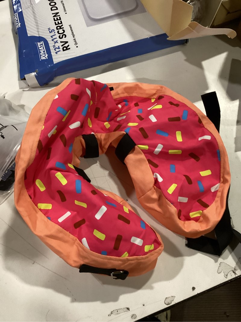 Condition photo showing Good Condition for Supet Inflatable Dog Cone Collar Alternative After Surgery, Pet Neck Donut Collar Recovery E Collar for Neuter, Soft Dog Cone for Small Medium Large Dogs Donut Pink L(Neck 12"-16")