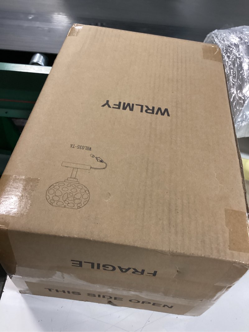 Condition photo showing New/Like New for Touch Control Hammered Glass Table Lamp Brass Gold Portable Dimmable Brightness Small Nightstand Light 3-Way Stepless Dimming Bedside Bedroom Living Room (Colorful Amber Glass & Gold)