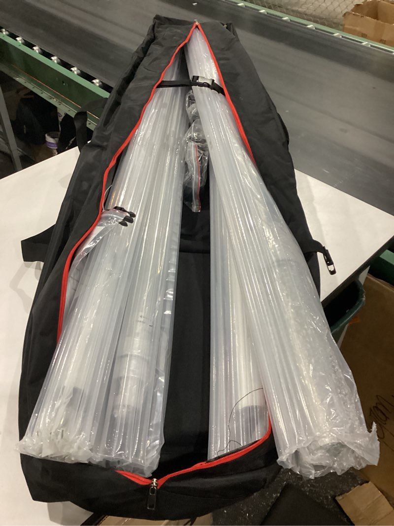 Condition photo showing New/Like New for heavy duty backdrop stand - 10x10ft, double crossbar pipe and drape kit, adjustable metal frame for wedding & birthday party decorations