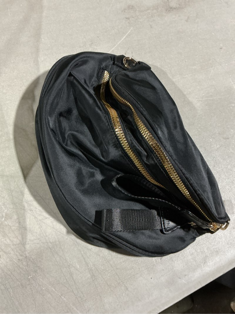 Condition photo showing Good Condition for mocha eddy saddle crossbody bag - black