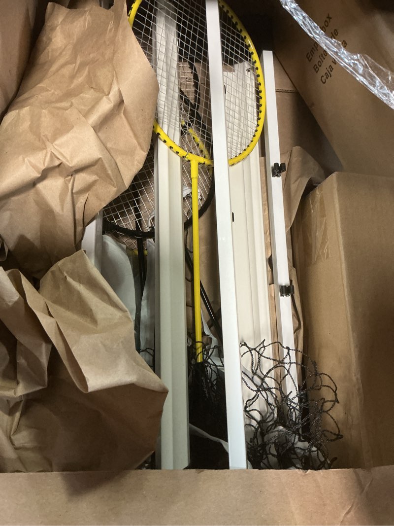 Condition photo showing As Is for eastpoint sports easy setup badminton set yellow/blue (standard set)