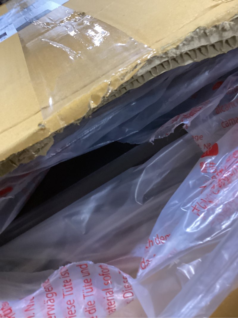 Condition photo showing Good Condition for Amazon Basics Portable TV Dinner 4-Pack Rectangular Folding Tray Table with Storage Rack, Black, 15" x 19" x 26" Black 4 Pack