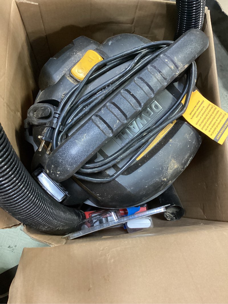 Condition photo showing As Is for dewalt stealthsonic quiet 6-gallons 4-hp corded wet/dry shop vacuum with accessories included