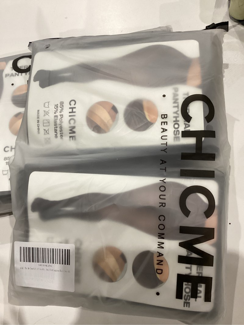 Condition photo showing New/Like New for CHICME 2-Pack Magic Fleece Lined Leggings Thermal Pantyhose High Waist Leggings Tights K-thick Fleece, Black+gray, T.f. (20°f-40°f) One Size