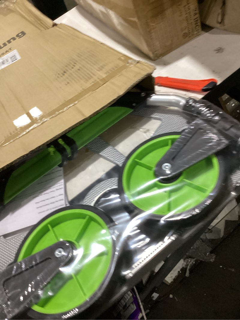 Condition photo showing As Is for leeyoung folding hand truck and dolly,309 lb capacity aluminum portable cart with telescoping handle and pp+eva wheels green 309lb