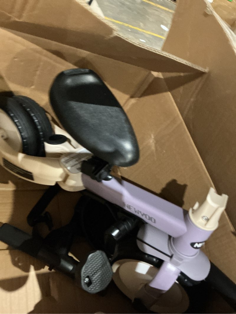 Condition photo showing As Is for newyoo tr007 5-in-1 tricycle for toddlers 1-3, toddler bike, birthday gift | toddler trike with push handle lets parents steer and converts to balance bike, fun outdoor toy for boys and girls, purple