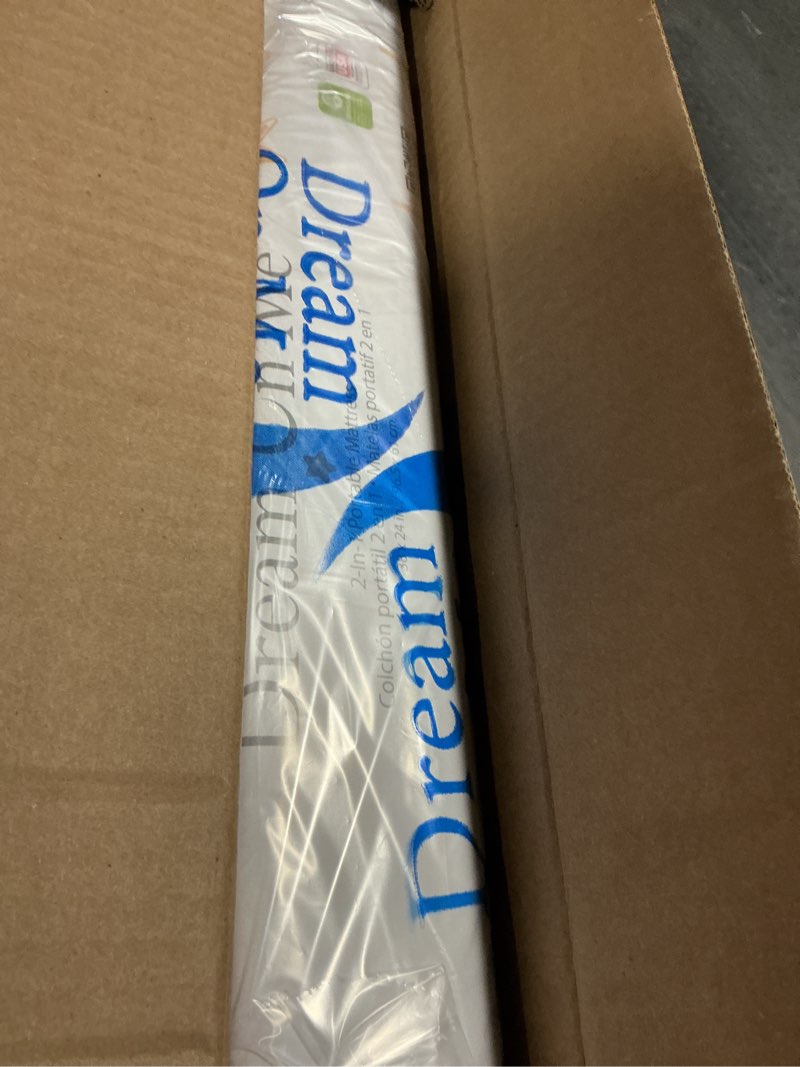 Condition photo showing Good Condition for Dream On Me Holly 3” Mini/Portable Crib Mattress, Greenguard Gold & BSA Certified, Fits Portable & Mini Cribs, Lightweight Fiber Core, Waterproof Vinyl Cover (38"x24"x3")