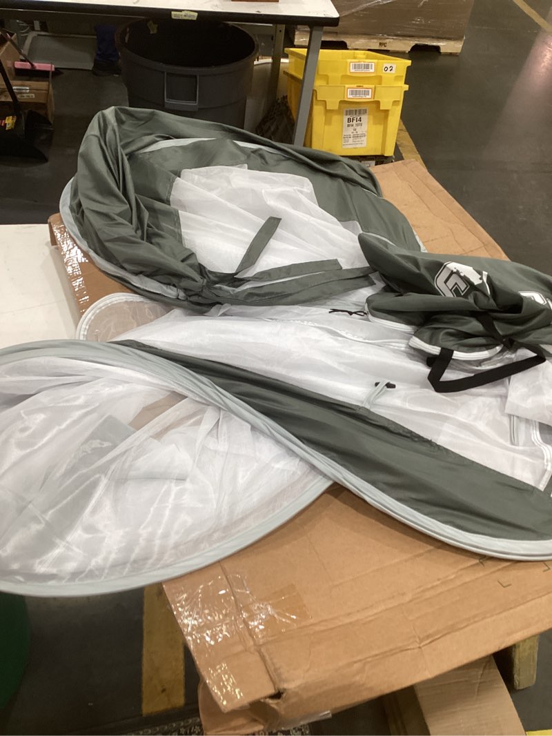 Condition photo showing As Is for porayhut portable baby crib net safety mesh tent,pop up infant mosquito net, see through canopy netting cover for baby&toddler to keep baby from climbing out. space gray