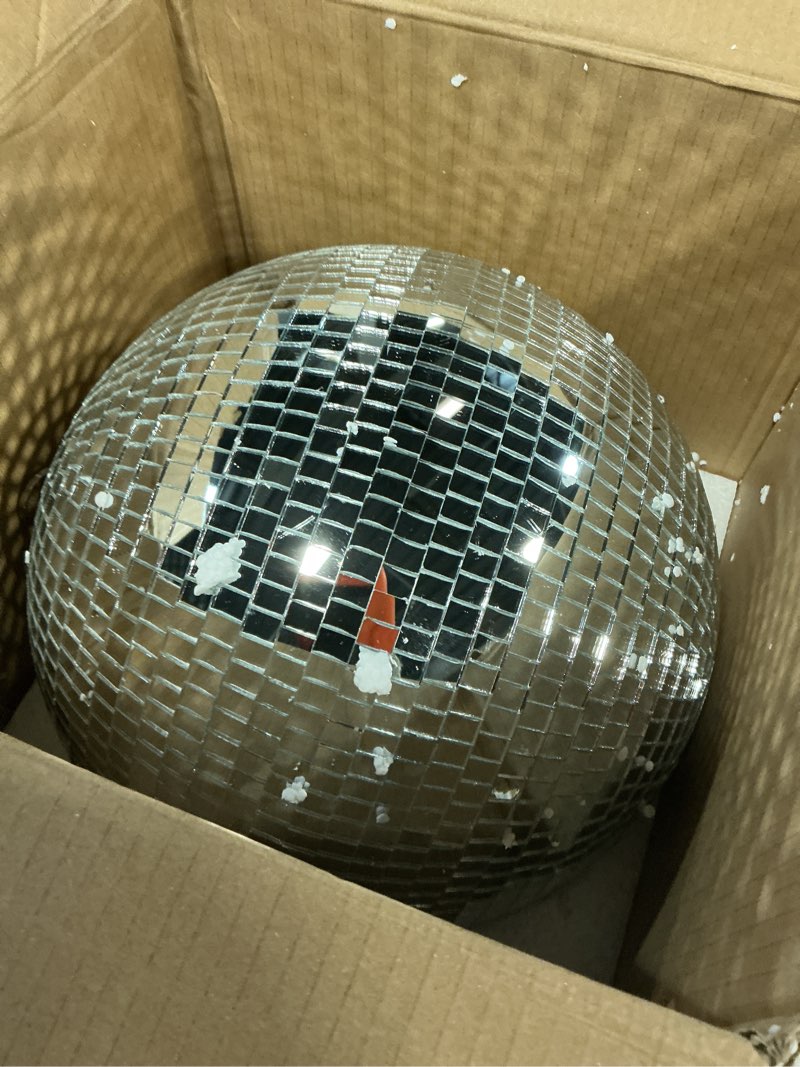 Condition photo showing Good Condition for magiclulu reflective disco mirror ball with hook for party decorations hanging disco ball for home and event atmosphere enhancement