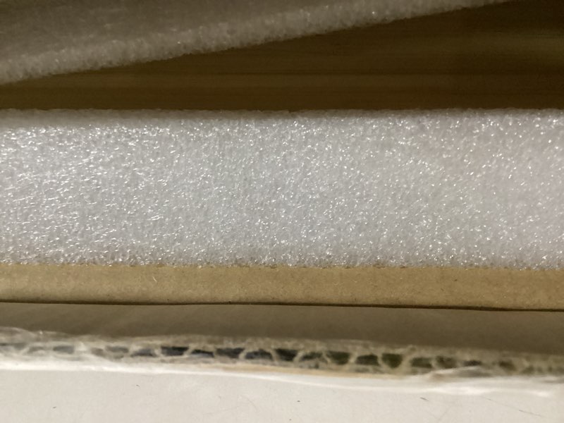 Condition photo showing Good Condition for Bamboo Dual Monitor Shelf, Monitor Stand Riser with Underneath Storage for Desk Office Supplies, Supports Heavy TV up to 300 lbs, Natural