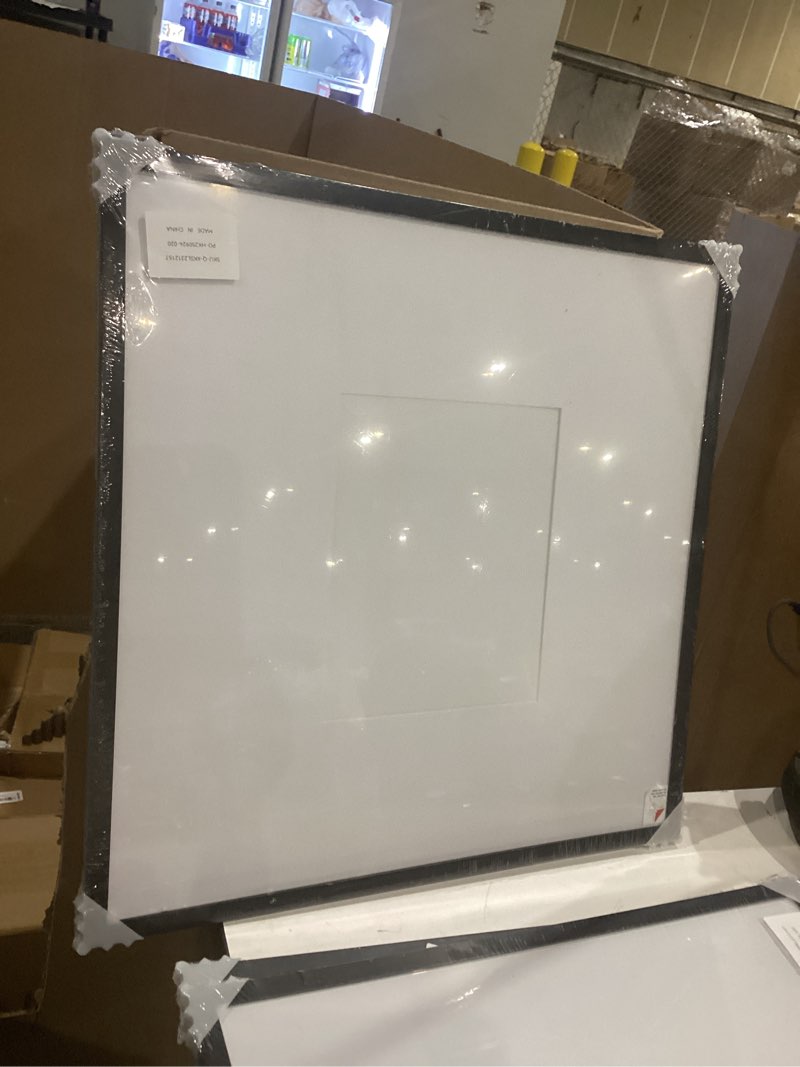 Condition photo showing Good Condition for hoikwo 20x20 black plastic frame with plastic cover, display pictures 8x10 with mat or 20x20 without mat, 1 pack 20 by 20 frame for wall hanging 20x20 matted to 8x10 black