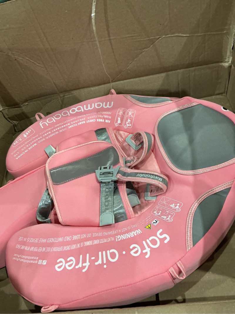 Condition photo showing Good Condition for mambobaby float with canopy and tail – baby float with canopy, new upgraded non-inflatable infant swim trainer, upf+ sun canopy, adjustable safety harness for toddler pool (special edition pink)