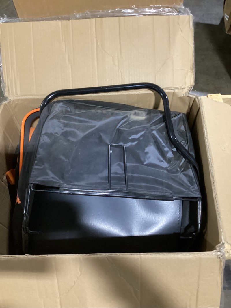 Condition photo showing As Is for LawnMaster 48V MAX Brushless 16” Cordless Scarifier & Dethatcher with Removable Thatch Collection Bag Quick-Fold – CLGVB4816 Cordless 16-Inch