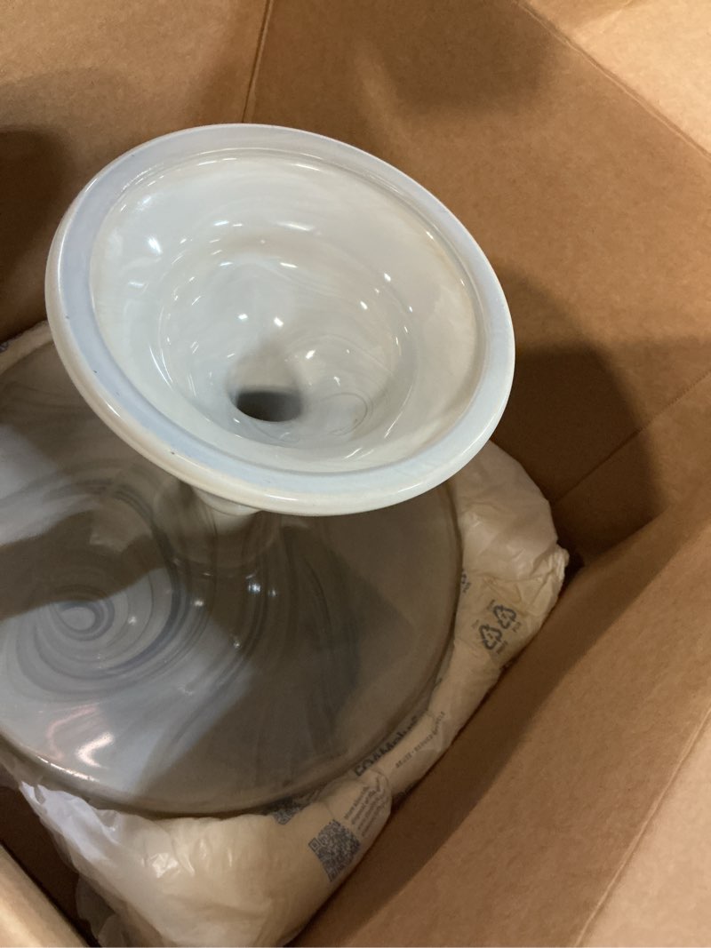 Condition photo showing Good Condition for 6-inch Marble Cake Plate by Mosser Glass